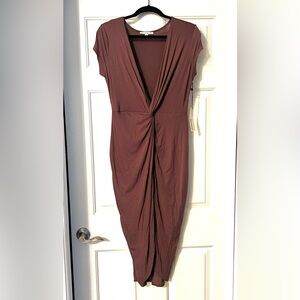 Haute Monde Mauve Midi Dress